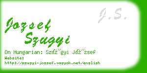 jozsef szugyi business card